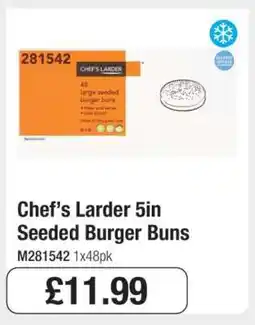 Makro Chef’s Larder 5in Seeded Burger Buns offer