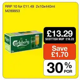 Makro Carlsberg 2x10x440ml offer