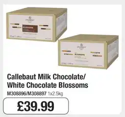 Makro Callebaut Milk Chocolate/White Chocolate Blossoms offer