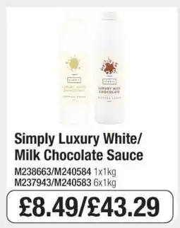 Makro Simply Luxury White/Milk Chocolate Sauce offer