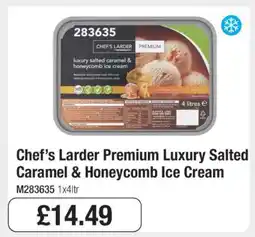 Makro Chef’s Larder Premium Luxury Salted Caramel & Honeycomb Ice Cream offer