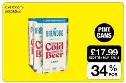 Makro Brewdog Cold Beer Lager offer
