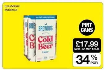 Makro Brewdog Cold Beer Lager offer