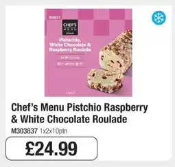 Makro Chef's Menu Pistachio Raspberry & White Chocolate Roulade offer
