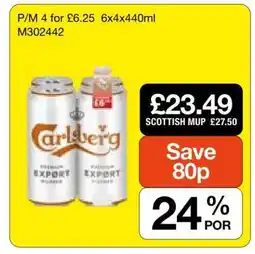 Makro Carlsberg Export Lager offer