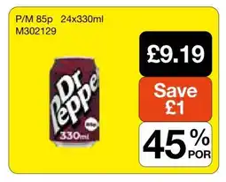 Makro Dr Pepper 24x330ml offer