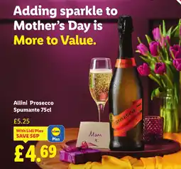 Lidl Allini Prosecco Spumante offer