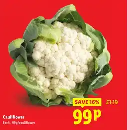 Lidl Cauliflower offer