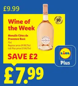 Lidl Monalie Côtes de Provence Rosè offer
