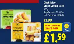 Lidl Chef Select Large Spring Rolls offer
