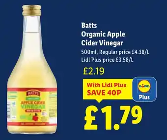 Batts Organic Apple Cider Vinegar