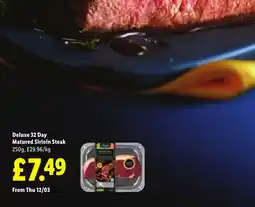 Lidl Deluxe 32 Day Matured Sirloin Steak offer