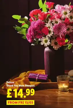 Lidl Deluxe Thank You Mum Bouquet offer
