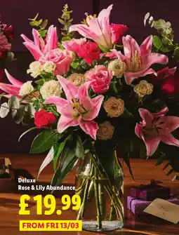 Lidl Deluxe Rose & Lily Abundance offer