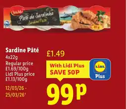 Lidl Sardine Pâté offer