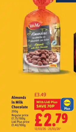 Lidl Almonds in Milk Chocolate offer