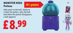Lidl MONSTER HIGH Potions offer