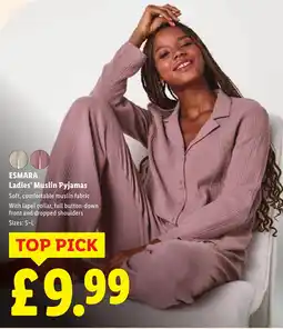 Lidl ESMARA Ladies' Muslin Pyjamas offer