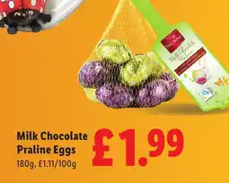 Lidl Milk Chocolate Praline Eggs offer