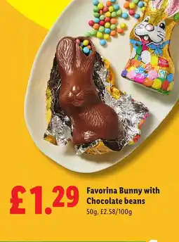 Lidl Favorina Bunny with Chocolate beans offer
