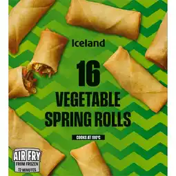 Iceland Iceland 16 Vegetable Spring Rolls 400g offer