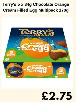 Sainsbury's Terry's Chocolate Orange Cream Filled Egg Multipack offer
