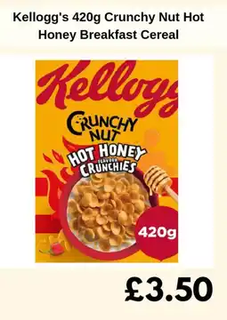 Sainsbury's Kellogg's Crunchy Nut Hot Honey Breakfast Cereal offer
