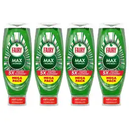Costco Fairy Max Power Washing Up Liquid, 4 x 730ml offer