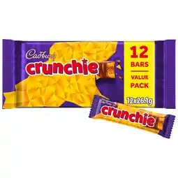 Iceland Cadbury Crunchie Chocolate Bar 12 Pack Multipack 312.2g (12 x 26g) offer
