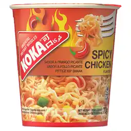 Iceland Koka Oriental Instant Noodles Spicy Chicken Flavour 70g offer