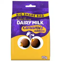 Iceland Cadbury Dairy Milk Chocolate Caramel Nibbles Large Sharing Bag 175g offer