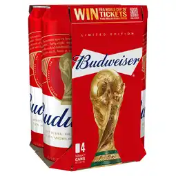 Iceland Budweiser Lager Beer Cans 4x568ml offer