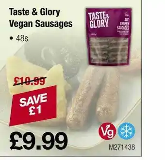 Makro Taste & Glory Vegan Sausages offer