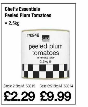 Makro Chef's Essentials Peeled Plum Tomatoes offer