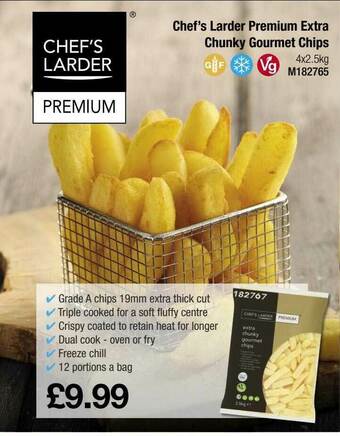 Makro Chef's Larder Premium Extra Chunky Gourmet Chips offer