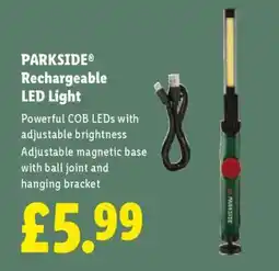 Lidl PARKSIDE Rechargeable LED Light offer