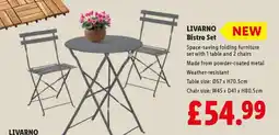 Lidl LIVARNO Bistro Set offer