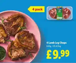Lidl 4 Lamb Leg Chops offer