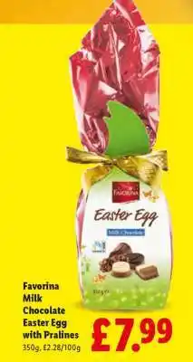 Lidl Favorina Milk Chocolate Easter Egg with Pralines offer