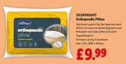 Lidl SILENTNIGHT Orthopaedic Pillow offer