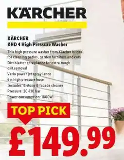 Lidl KÄRCHER KHD 4 High Pressure Washer offer
