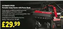 Lidl Ultimate Speed Portable Jump Starter with Power Bank offer