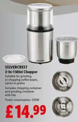 Lidl SILVERCREST 2-in-1 Mini Chopper offer