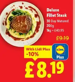 Lidl Deluxe Fillet Steak offer