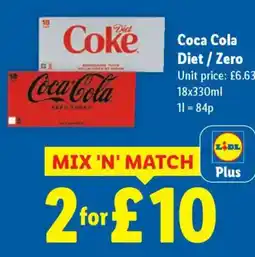Lidl Coca Cola Diet/Zero offer