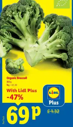Lidl Organic Broccoli offer