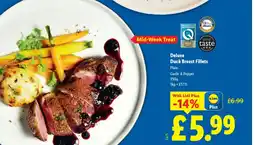 Lidl Deluxe Duck Breast Fillets offer