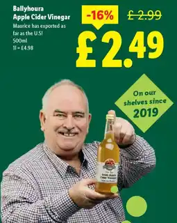 Lidl Ballyhoura Apple Cider Vinegar offer