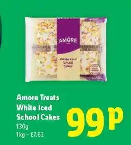 Lidl Amore Treats White Iced School Cakes offer