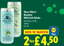 Lidl Mary-Ellen's Meadow Wild Soft Drinks offer